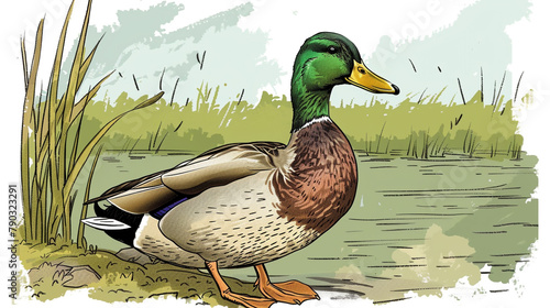 Illustration of a duck