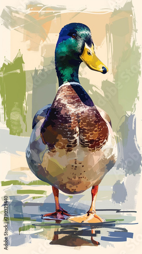 Illustration of a duck