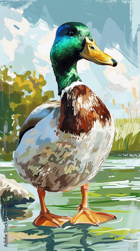 Illustration of a duck
