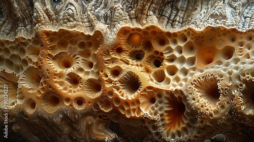 The intricate patterns and textures of a piece of coral, sculpted by the sea over millennia.