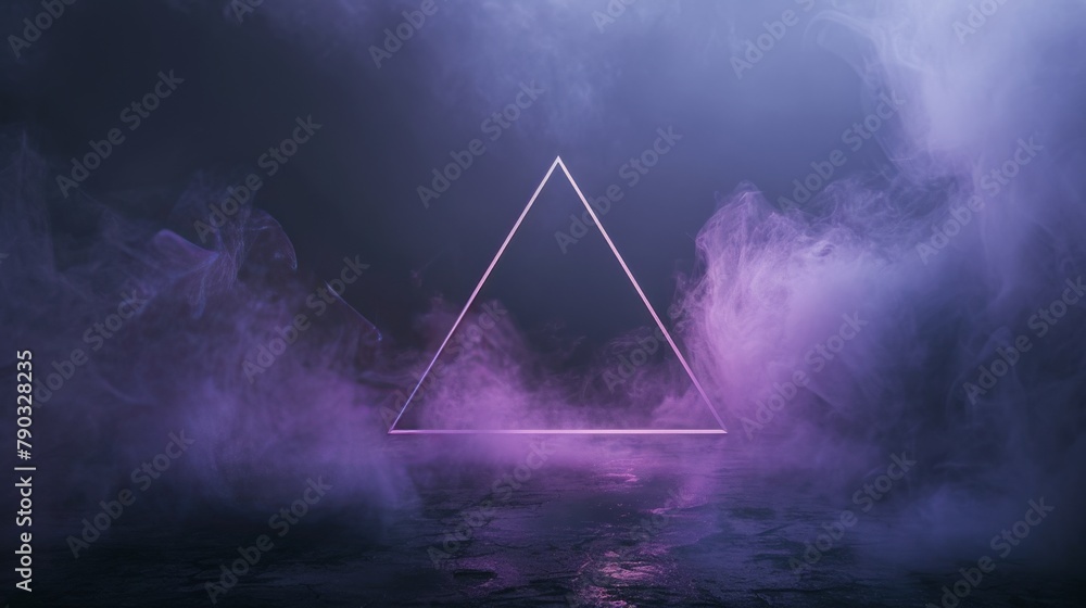 Triangle in Foggy Landscape