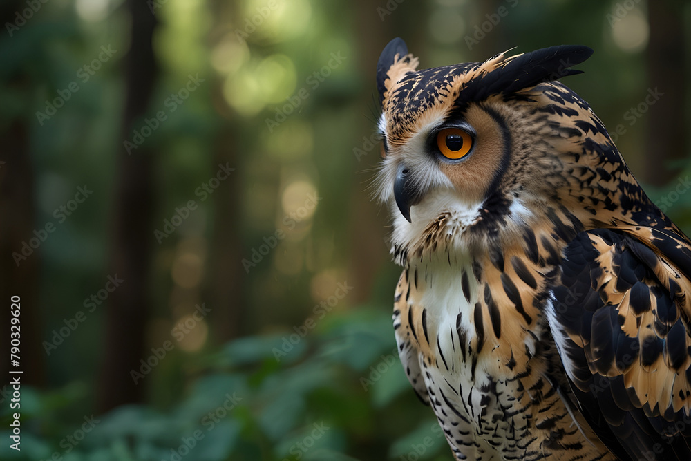 Obraz premium a owl is standing on a rock of the owl Silent Alliance The Enigmatic Bond of Owl and Scorpion