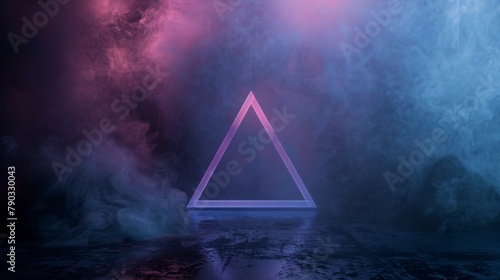 Triangle in Foggy Landscape