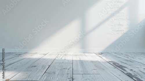 Minimalist background for product photography with only walls and floors, generated with AI