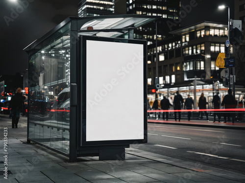 Cartelera en blanco en la ciudad, espacio para publicidad