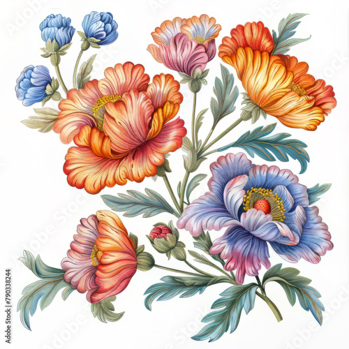 Flower Illustration on a White Background