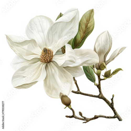 Flower Illustration on a White Background (ID: 790338277)