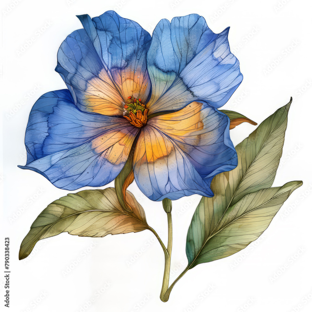 Flower Illustration on a White Background Flower Illustration on a White Background