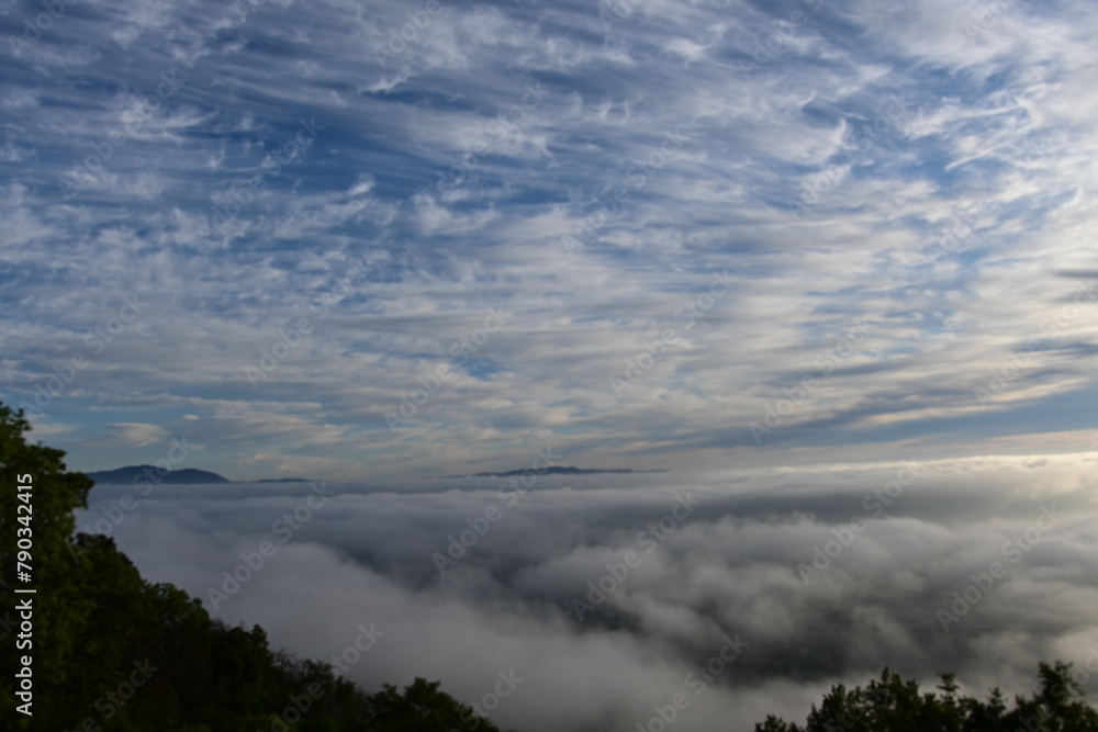 clouds over the river
