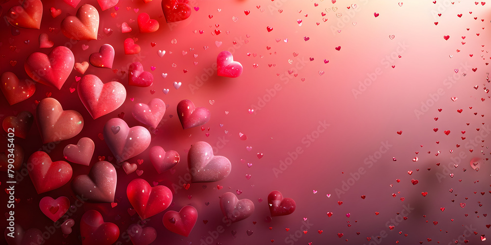 Valentine's Day background with hearts, perfect for holiday greeting cards and celebration decorations.