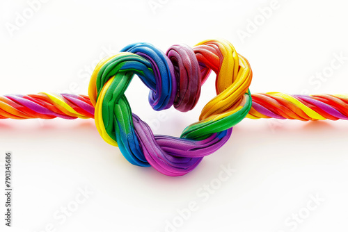 Wallpaper Mural Isolated Rainbow Heart Knot for LGBT Marriage Torontodigital.ca