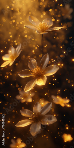 Wunderschöne goldenen Blume als Hintergrundmotiv und Dekoration