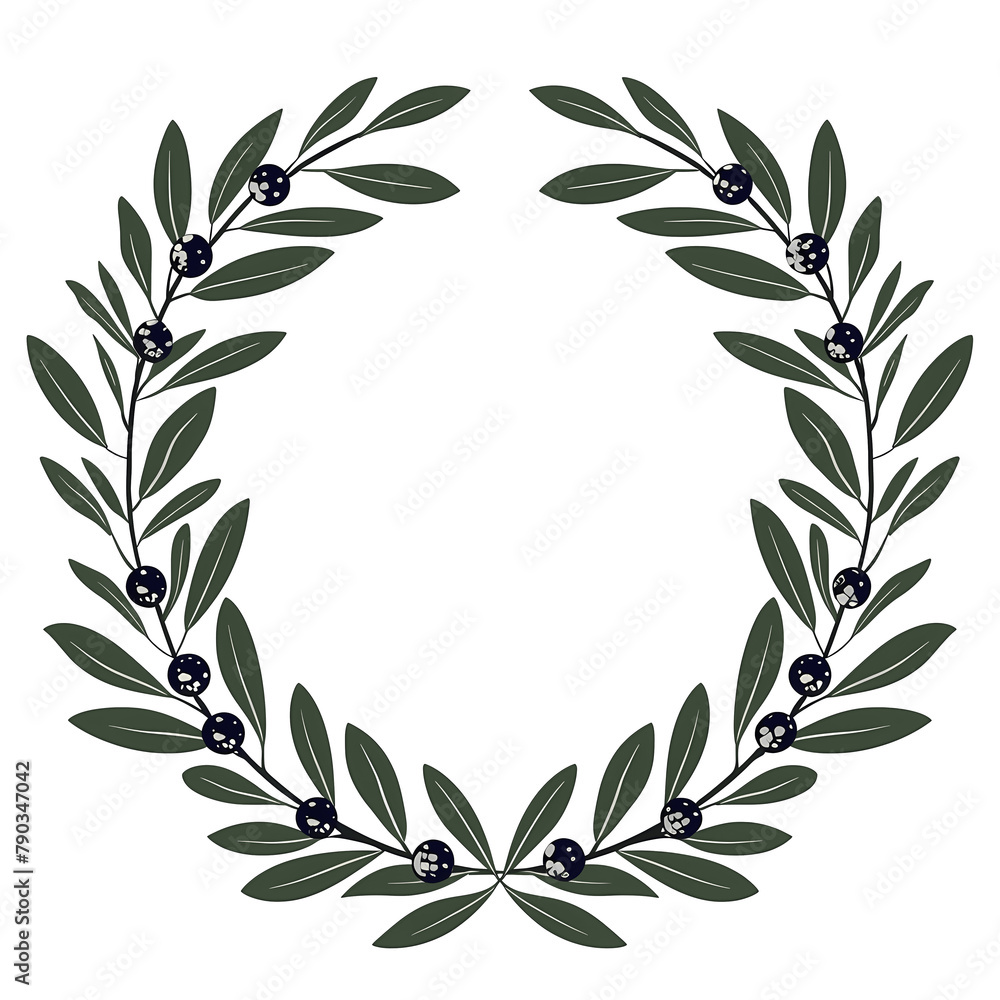 Fototapeta premium Olive Branches 2D Icon