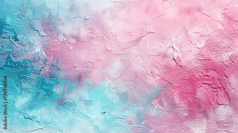 Obraz premium Pink and blue oil painting with a rough texture.