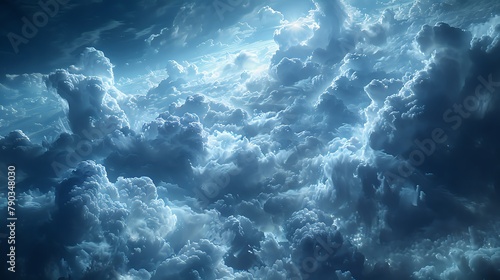 Dive into the heart of nimbostratus clouds, where layers of misty veils shroud the heavens in mystery.