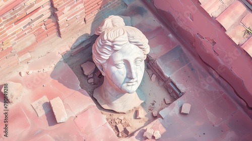 A team excavating a Roman villa unearths a hidden room containing a lifesized marble statue that seems to follow visitors with its eyes photo