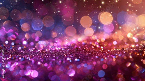 A close up of a blurry image with lots of sparkles, AI