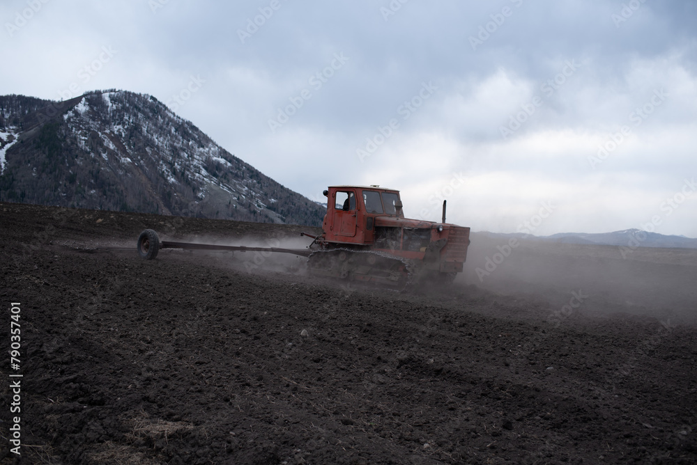Naklejka premium bulldozer at work