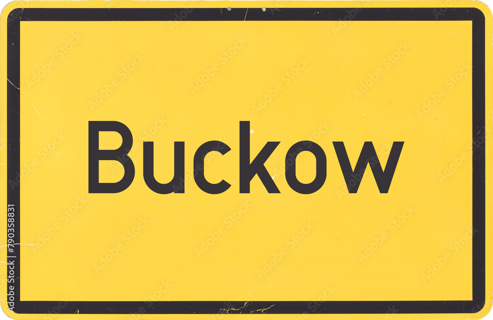Ortsschild Buckow