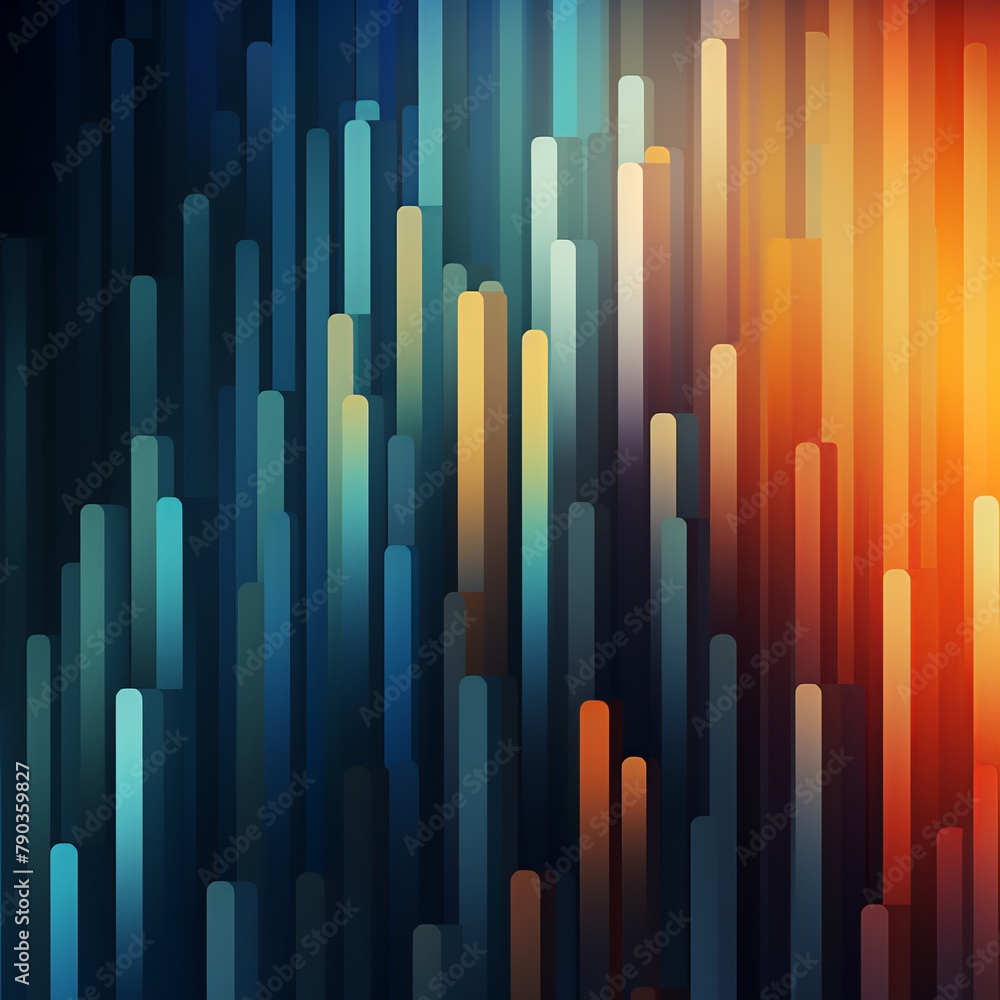 abstract illustration isometric template with colorful lines on a dark background abstract illustration isometric template with colorful lines on a dark background