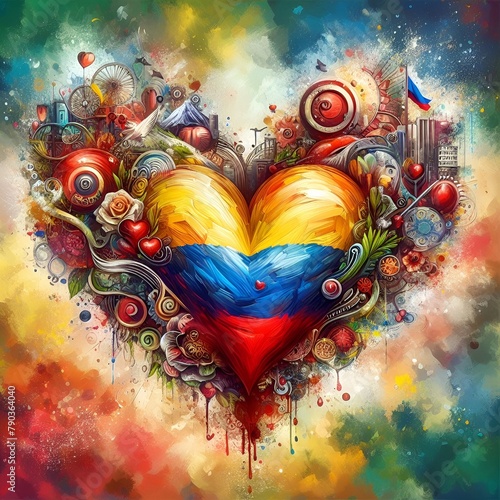 A heart of love for the culture of Colombia photo