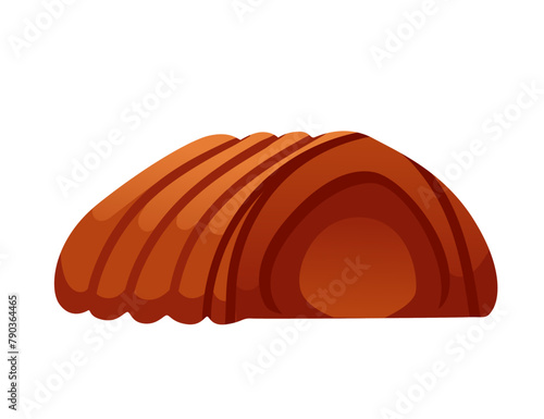 Sweet tasty chocolate candy dessert vector illustration isolated on white background