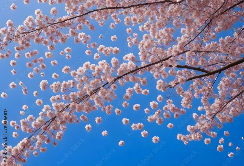 A pattern of delicate cherry blossom petals gently (18)