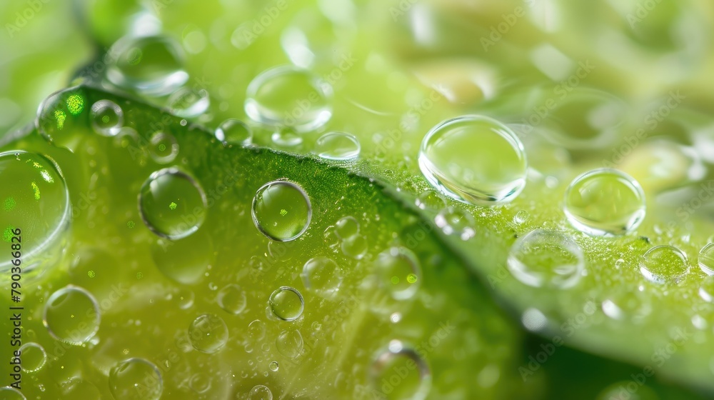 Close up view of a green cucumber s macro shot