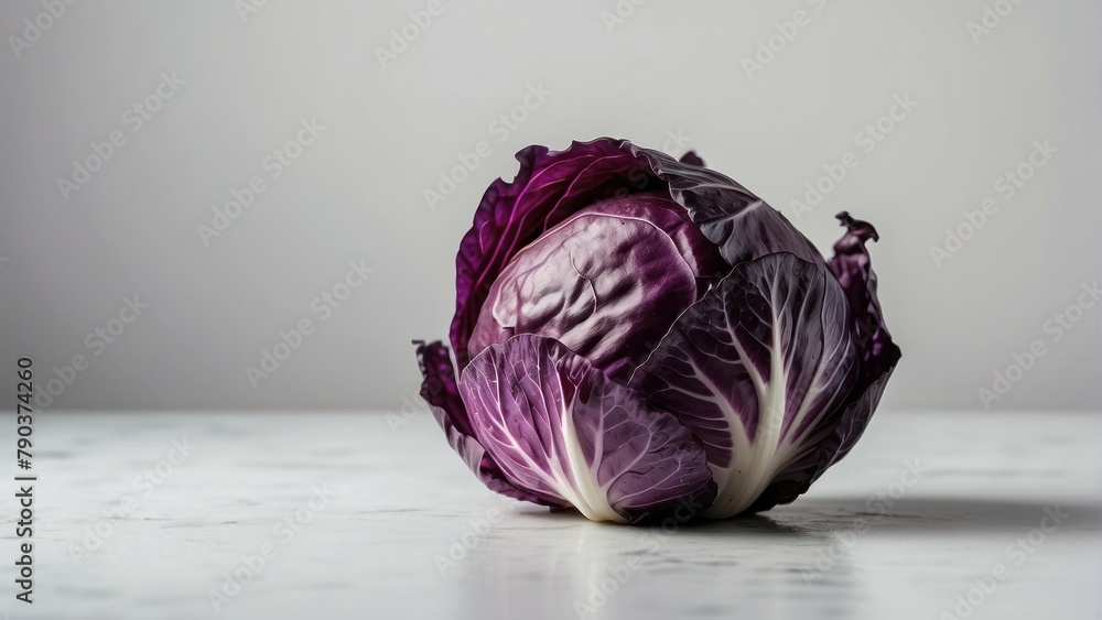 Purple cabbage with detailed texture close up Purple cabbage with detailed texture close up