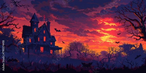 halloween illustration #790374418