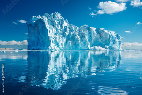 Thawing majesty: iceberg displaying climate change