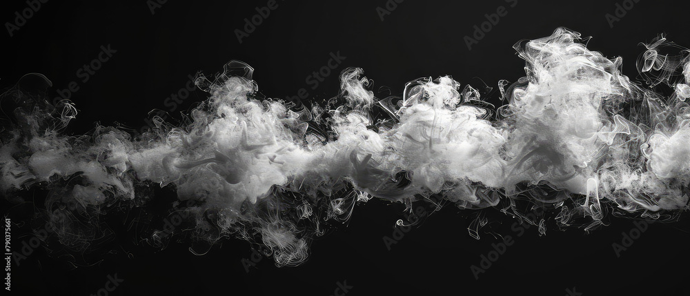 Obraz premium Dynamic abstract smoke pattern on black