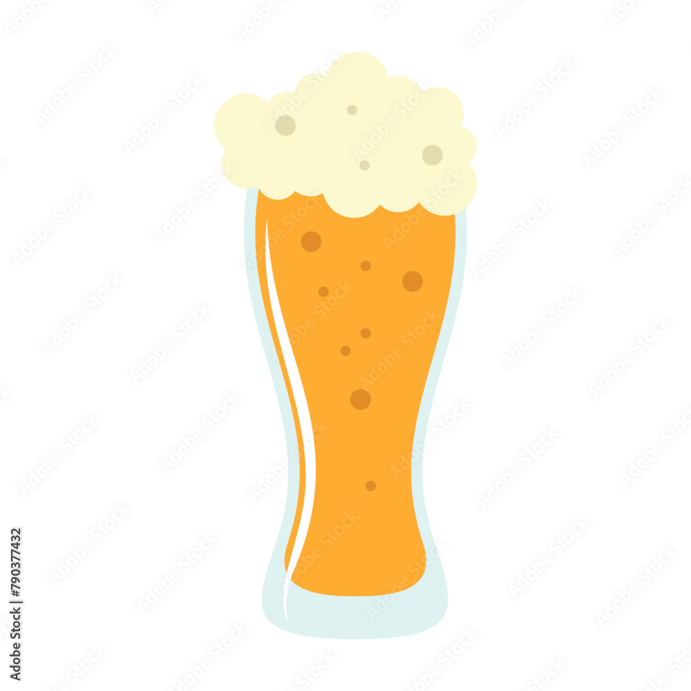 Cold beer icon or sign. Vector flat beer illustration isolated on white background. Alcohol drink pub or bar Cold beer icon or sign. Vector flat beer illustration isolated on white background. Alcohol drink pub or bar