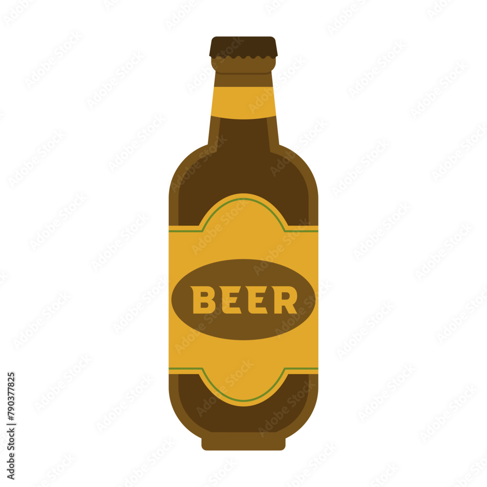 Cold beer icon or sign. Vector flat beer illustration isolated on white background. Alcohol drink pub or bar Cold beer icon or sign. Vector flat beer illustration isolated on white background. Alcohol drink pub or bar