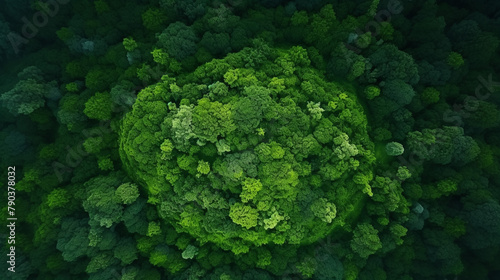 Green natural forest aerial view. Environment concept.
