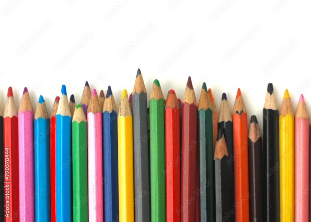 color pencils isolated on white background color pencils isolated on white background