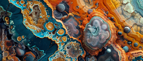 Geological Significance, Microscopic Mineral Structures, intricate patterns, magnified views, in a laboratory setting, photography, with Macro Lens Focus