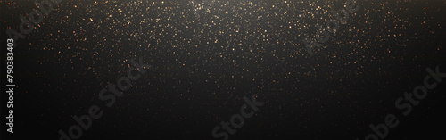 Glitter gold background. Shining particles for award ceremony template. Elegant falling dust. Luxury gold sparks with light effect. Magic confetti rain. Vector illustration.