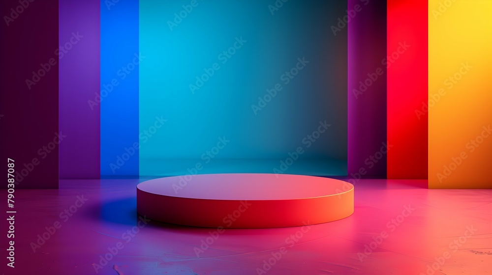 luxury colourful neon abstract elegant Platform podium background shapes and curtains Geometric product show luxury colourful neon abstract elegant Platform podium background shapes and curtains Geometric product show