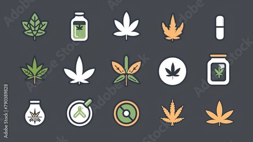 Cannabis Oil, Wild Plant: CBC Non Psychoactive Medication, High Potency CBD Dab, Ganja Cannabis Plant Medical Extraction, Low Potency photo