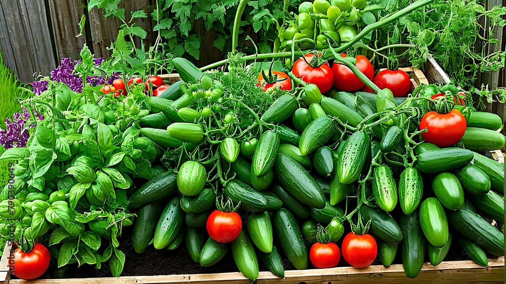 capture the joy of harvesting fresh produce from a backyard vegetable garden capture the joy of harvesting fresh produce from a backyard vegetable garden