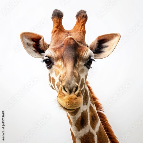 giraffe head shot. generative ai