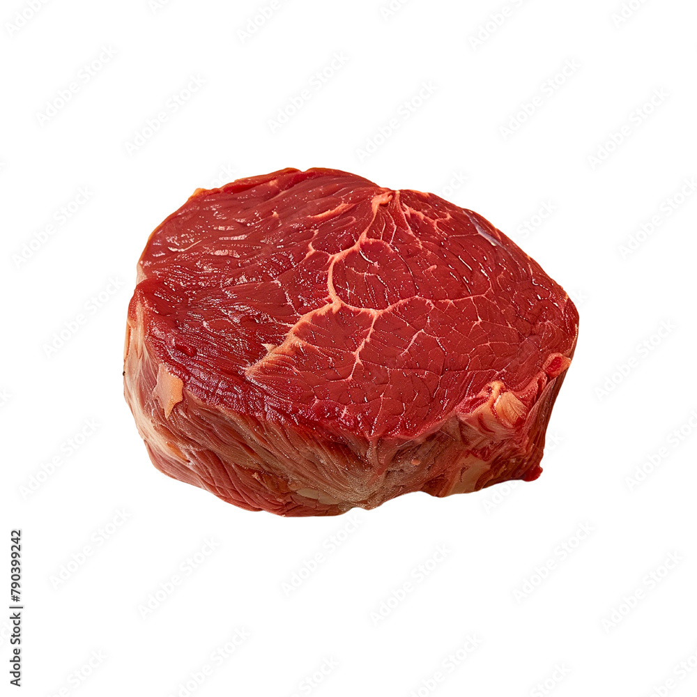 Fresh Raw Beef Steak Isolated on White Background Fresh Raw Beef Steak Isolated on White Background