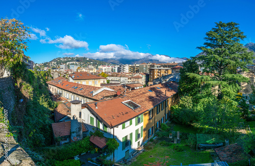 Panoramic view of Como city, Italy
