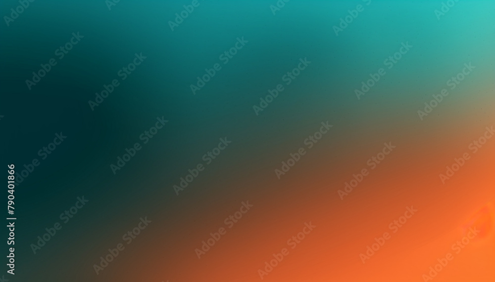 Teal orange black color gradient background. AI-Generated Image