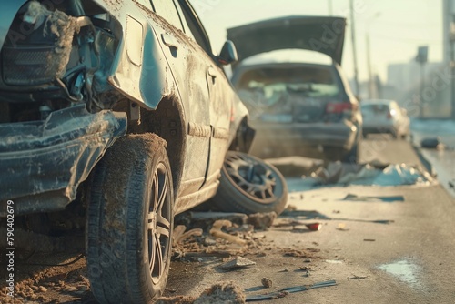 Damaged in heavy car accident vehicles after collision, damaged car after accident, car accident closeup, car accident, heavy car accident, vehicles accident, tragedy 