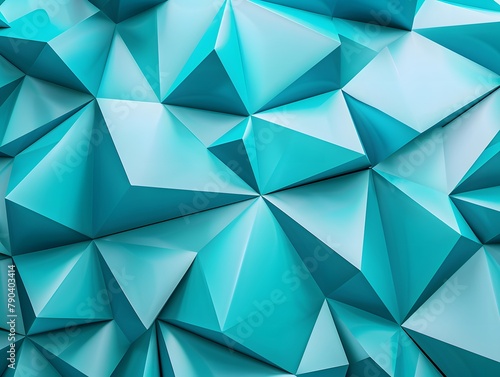  3d triangle Background featuring sharp turquiose geometric shape