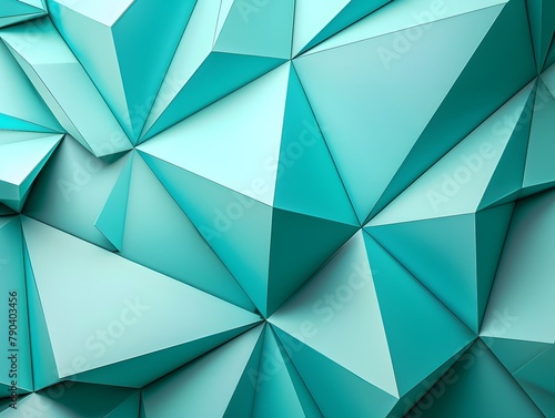  3d triangle Background featuring sharp turquiose geometric shape