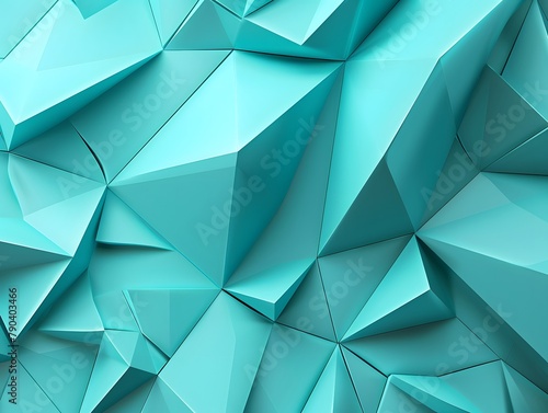  3d triangle Background featuring sharp turquiose geometric shape