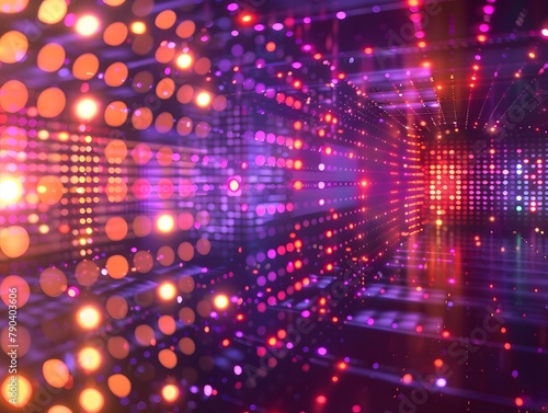 Abstract background with a glowing grid